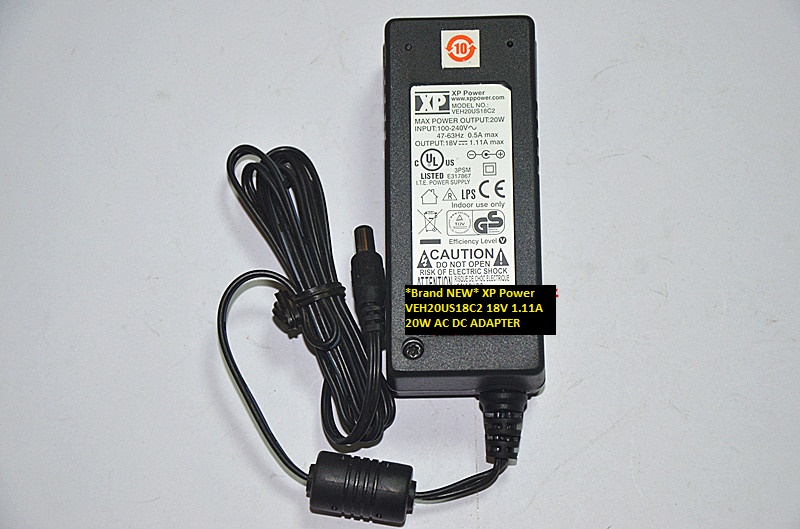 *Brand NEW* XP Power VEH20US18C2 5.5*2.5 18V 1.11A 20W AC DC ADAPTER